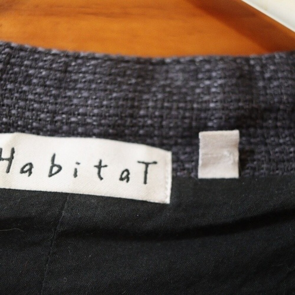 Habitat Navy Blue Long Line 3 Button Blazer Jacket LG - Picture 13 of 14